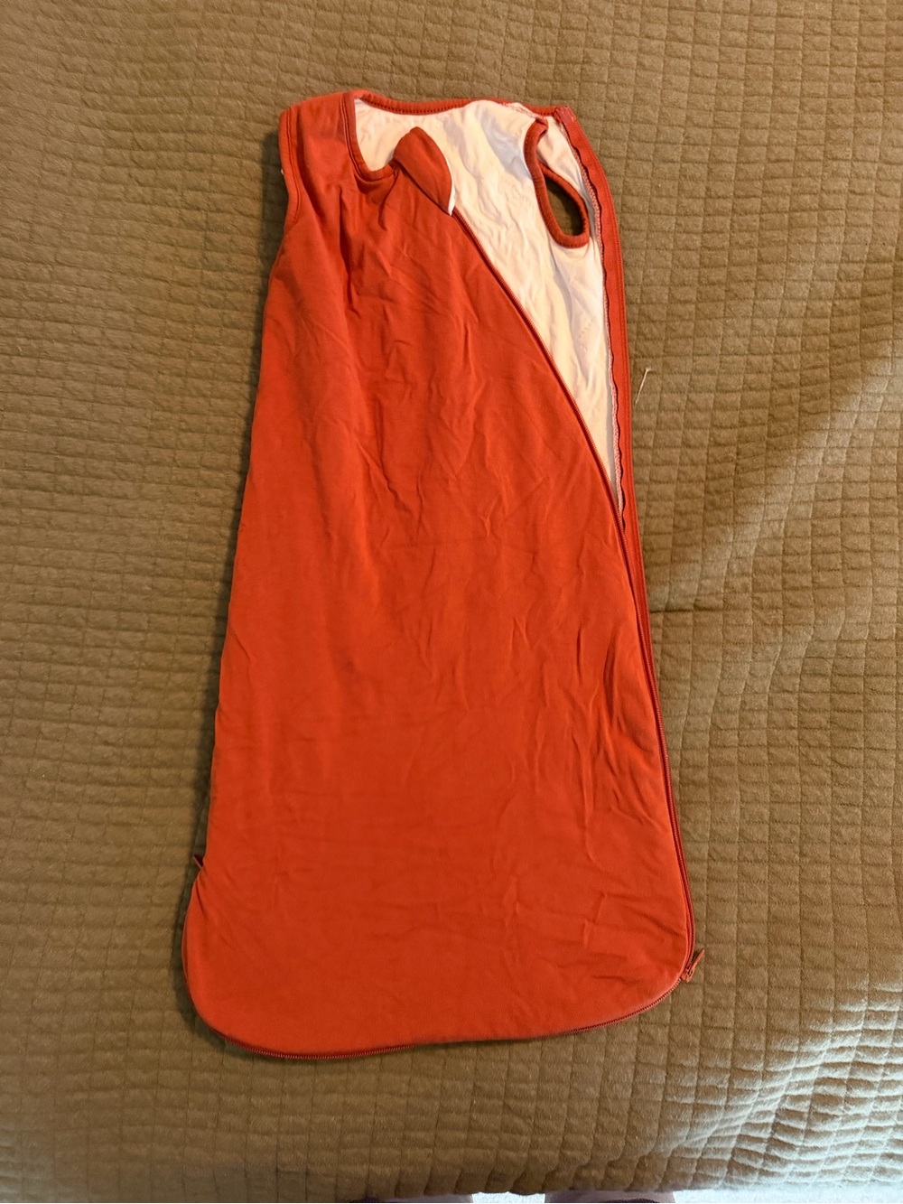 Kyte Baby Size Small 1.0 TOG Orange Sleep Sack - Zippered Sleeping Bag